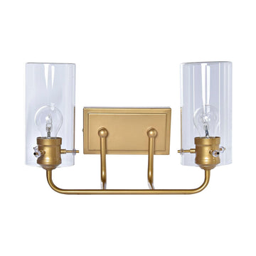 DKD Home Wandleuchte mit Kristall und Gold Metall, modernes Design - homely Family Shop