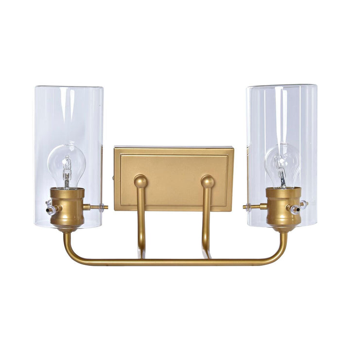 DKD Home Wandleuchte mit Kristall und Gold Metall, modernes Design - homely Family Shop