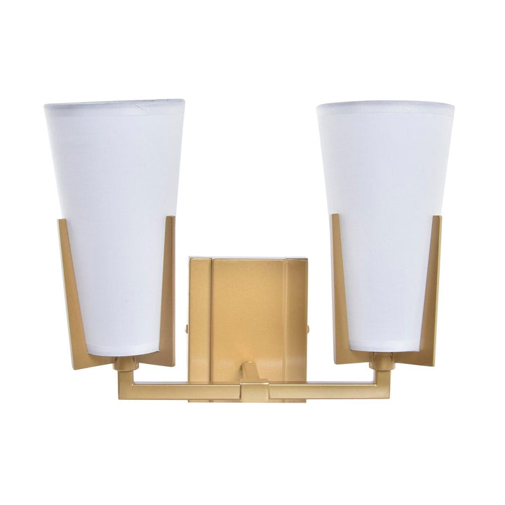 Moderne DKD Home Wandleuchte mit Gold Metall und weißen Lampenschirmen - homely Family Shop