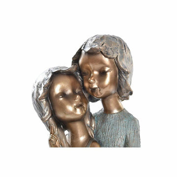 DKD Home Decor Kinder Figur, rotgold und türkis, liebevolle Umarmung - homely Family Shop