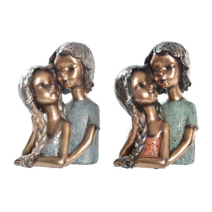 DKD Home Decor Kinder Figuren, Rot, Gold, Türkis, Umarmung - homely Family Shop