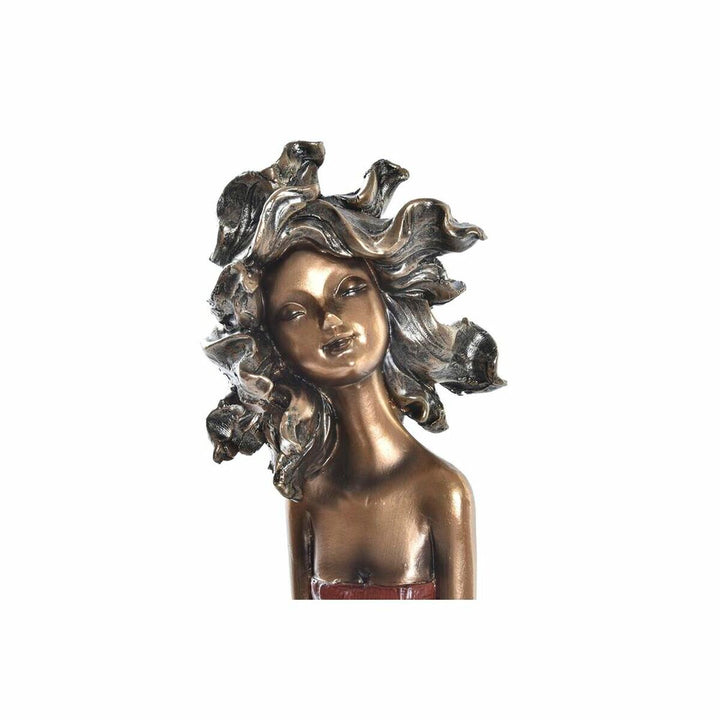 Dekorative Damen Figur in Rot, Türkis und Gold von DKD Home Decor - homely Family Shop