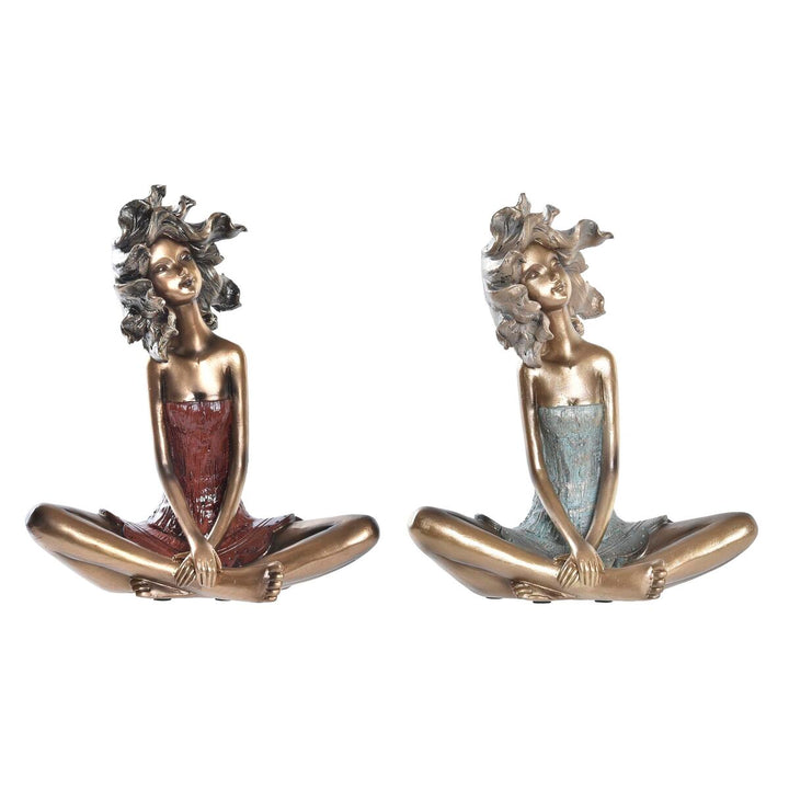 DKD Home Dekor Figuren, Damen in Rot und Türkis. - Homely Family Shop