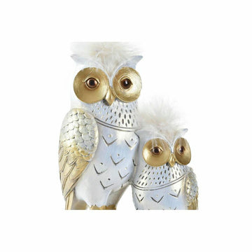 Dekorative Eule, Gold und Weiß, DKD Home Decor-Figuren - homely Family Shop