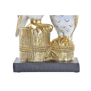 Dekorative Eule, Goldene Füße und Holzsockel, DKD Home Decor - homely Family Shop