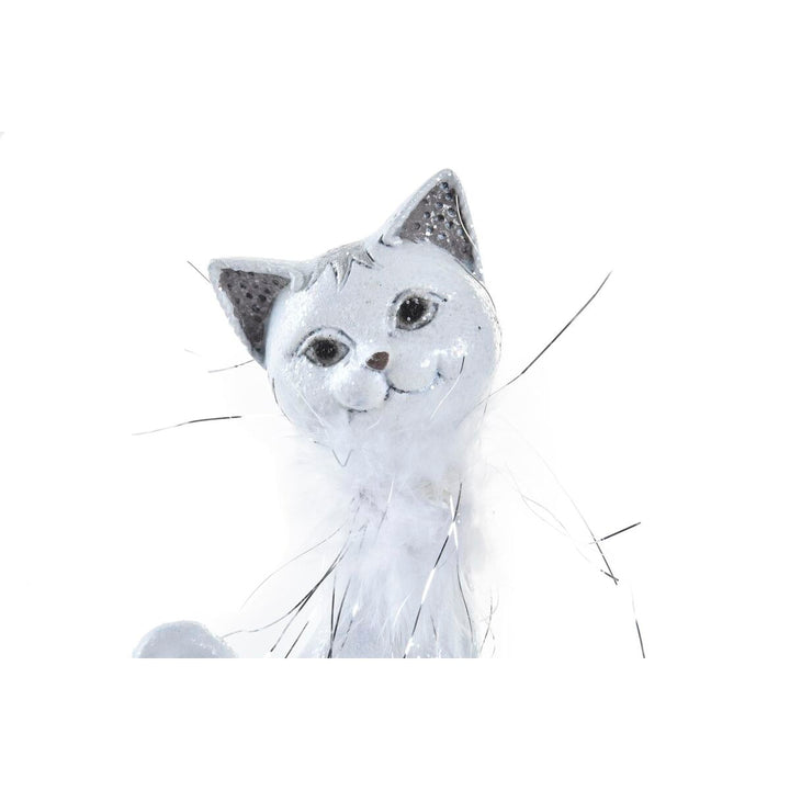 Romantische Deko-Figur Katze in Weiß von DKD Home Decor - homely Family Shop