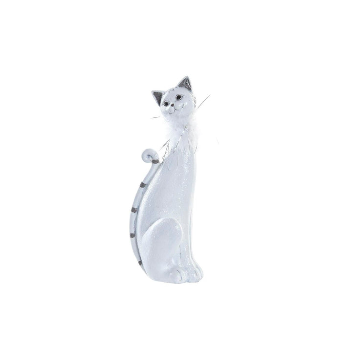 Weiße Deko-Katze Figur mit romantischem Design - Homely Family Shop