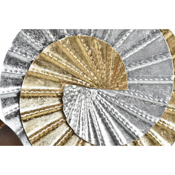DKD Wanddeko aus Metall mit bunten Spiralen in Gold und Silber - homely Family Shop