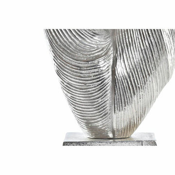Moderne, abstrakte Deko-Figur in Silber. Strukturierte Oberfläche für ein einzigartiges Ambiente.