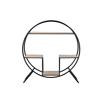 DKD Home Decor Metallregal mit Tannenholz, schwarz und hellgrau - homely Family Shop