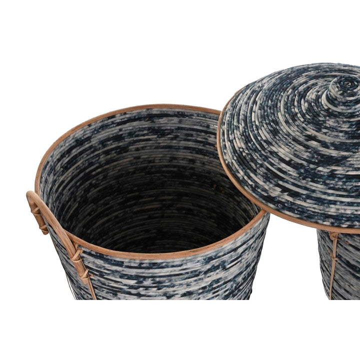 DKD Home Deko Rattan Körbe im Boho Stil mit Deckel - homely Family Shop