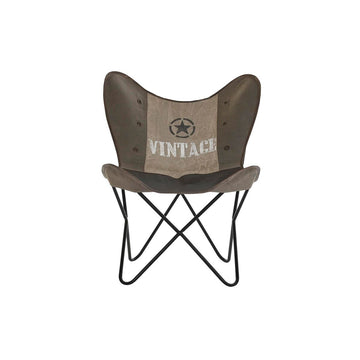 Brauner Esszimmerstuhl mit Vintage-Stern, DKD Home Decor - homely Family Shop