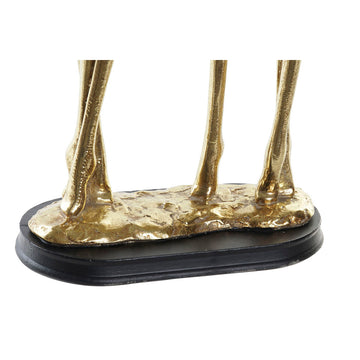Goldene Ballett-Tänzerin Deko-Figur auf schwarzem Sockel. Romantische Dekoration.
