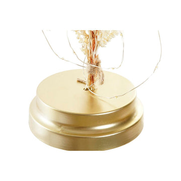 DKD Home Deko Lampe mit Kristallblume und Metallfuß. - homely Family Shop