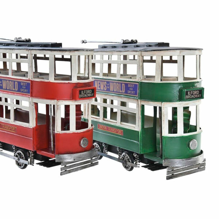 DKD Home Dekor Eisenbahnfiguren, rot und grün im Vintage-Stil - Homely Family Shop