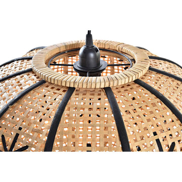 Detailaufnahme brauner Deckenlampe, geflochten, DKD Home Decor - homely Family Shop