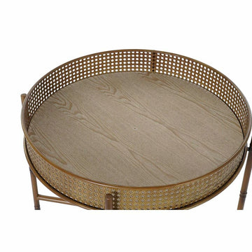 DKD Home Beistelltisch mit Holzplatte und Metallrahmen - Homely Family Shop