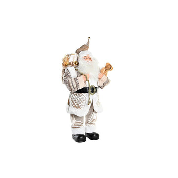 Grauer DKD Home Decor Weihnachtsmann mit Geschenken und Teddybär, festliche Dekoration.
