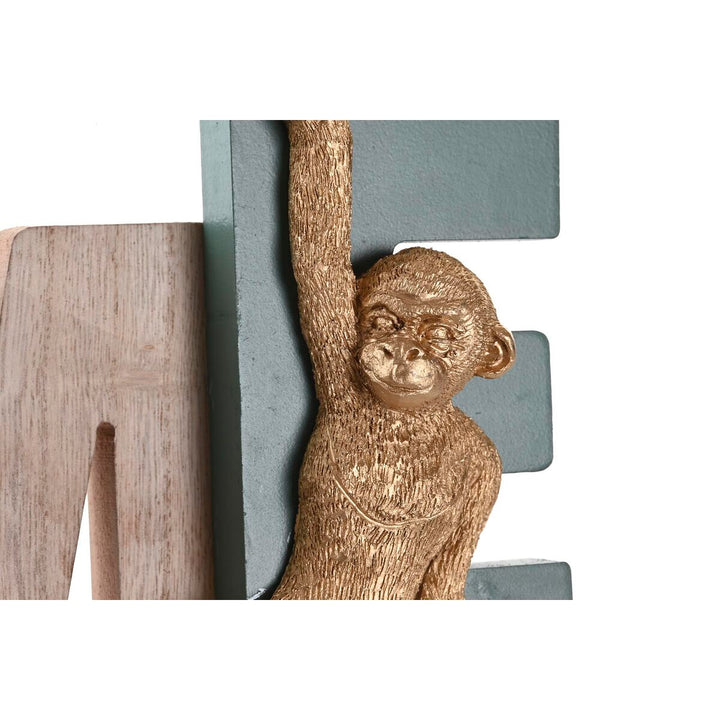 Tropische Wanddeko mit goldenem Affen und Buchstaben - DKD Home Decor - homely Family Shop