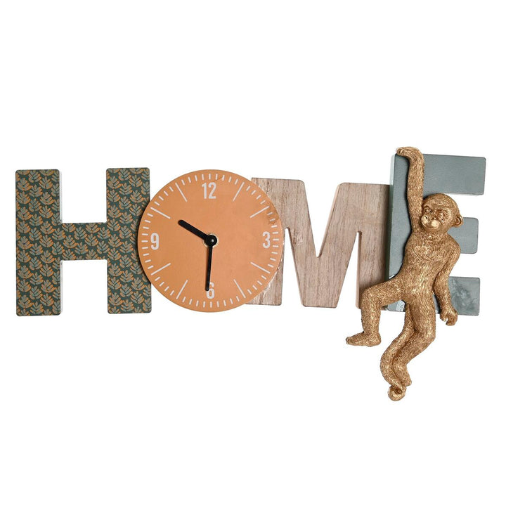 DKD Home Deko: Wanduhr mit tropischem Design und Affe - Homely Family Shop