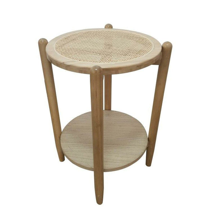 Natürlicher DKD Beistelltisch mit zwei Ablagen - homely Family Shop