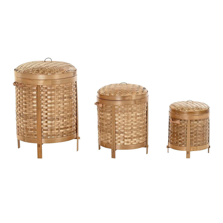 DKD Home Decor Korb-Set aus Bambus im Boho-Stil. - homely Family Shop