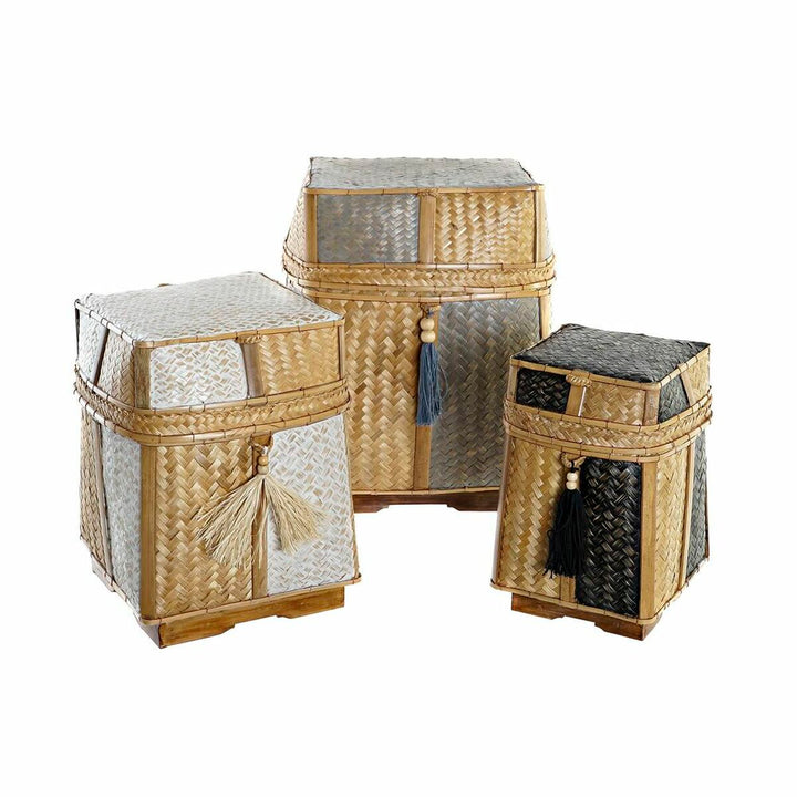 DKD Home Deko Korb-Set aus Bambus mit Quasten - Homely Family Shop