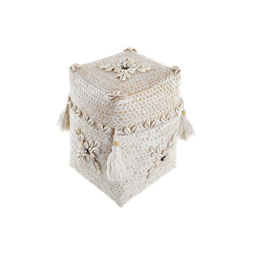 Dekorativer Korb aus Bambus und Muscheln mit Quasten - Homely Family Shop