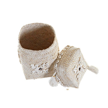 DKD Home Decor Korb-Set aus Bambus mit Muscheln - homely Family Shop