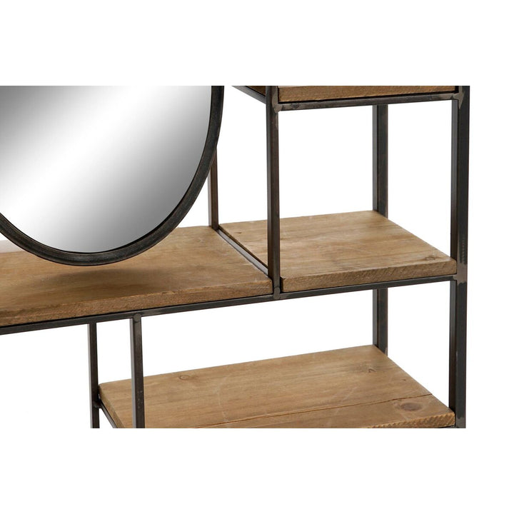 Regal DKD Home Dekor Regal aus Holz und Metall mit Spiegel - homely Family Shop