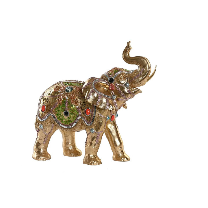 Goldener Elefant Deko-Figur mit Verzierungen im Kolonialstil - homely Family Shop