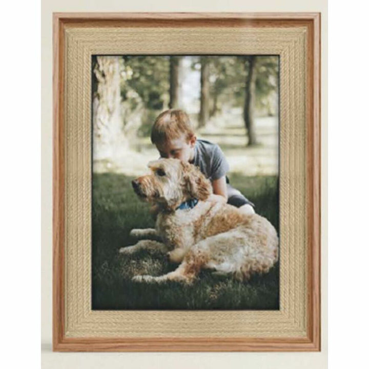 Natürlicher Holz-Fotorahmen von DKD Home Decor mit rustikalem und gewebtem Design.