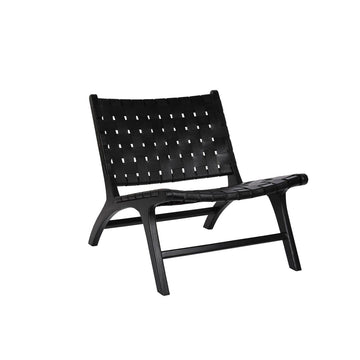 Schwarzer DKD Home Esszimmerstuhl mit Webmuster - Homely Family Shop