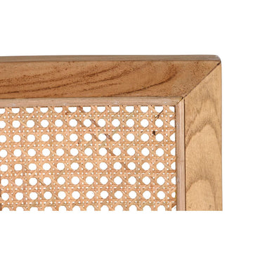 Detailaufnahme Teakholz Rahmen und Rattan des Esszimmerstuhls - homely Family Shop