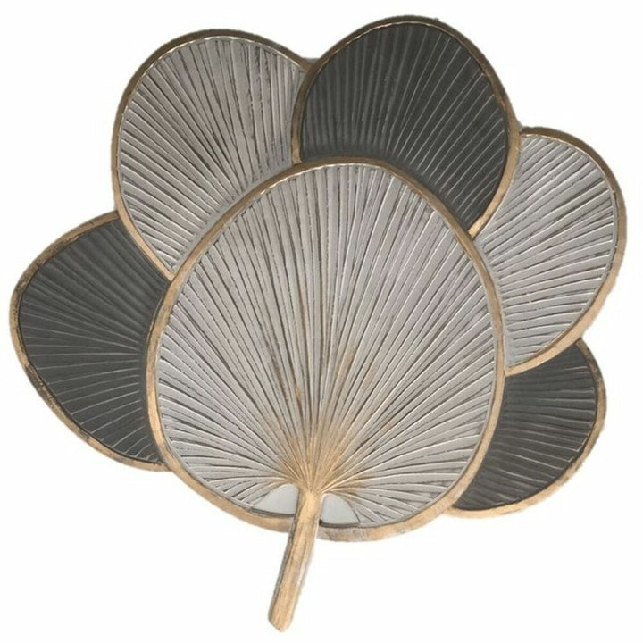 DKD Home Dekor Wandkunst mit Blüten Design in Weiß und Gold - homely Family Shop