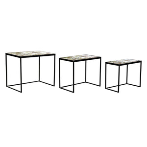 DKD Home Decor Tisch Set, schwarz, gold und grün. - homely Family Shop