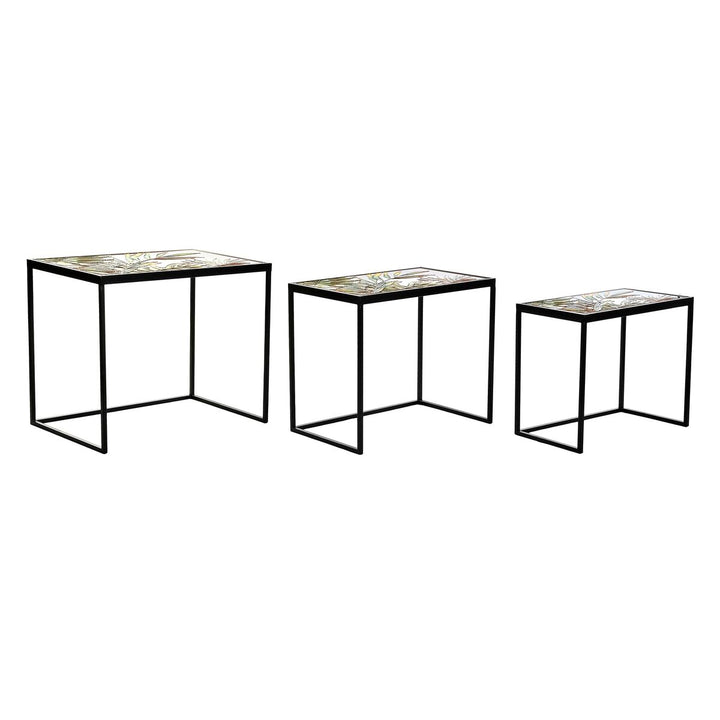 DKD Home Decor Tisch Set, schwarz, gold und grün. - homely Family Shop