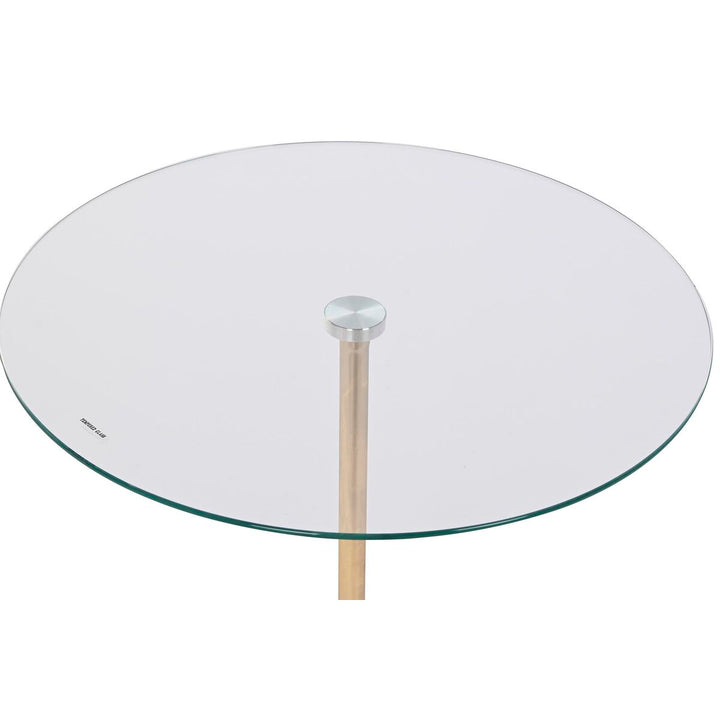 DKD Home Beistelltisch mit Glasplatte und goldenem Stahl - homely Family Shop