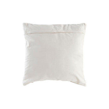 Weißes quadratisches Kissen von DKD Home Decor mit Reißverschluss.