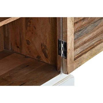 Detail des Mango-Holz Displayständers mit Metallscharnier - homely Family Shop