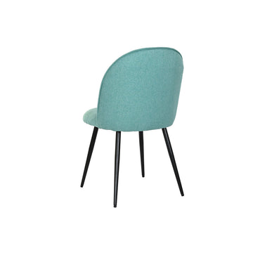 Türkiser Stuhl mit schwarzen Beinen für Esszimmer - homely Family Shop