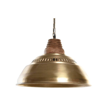 DKD Home Deckenlampe aus Eisen und Mangoholz in Braun und Gold - homely Family Shop