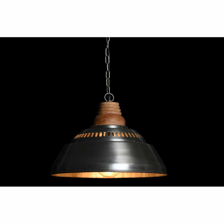 DKD Hängeleuchte mit Mango-Holz Details, Silber und Braun - homely Family Shop