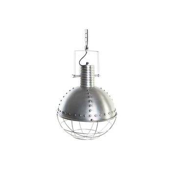 Silberfarbene Eisen Deckenlampe mit Drahtkäfig von DKD Home Decor - homely Family Shop