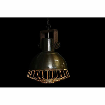DKD Home Decor Deckenlampe mit Drahtkäfig in Silber und Braun - homely Family Shop