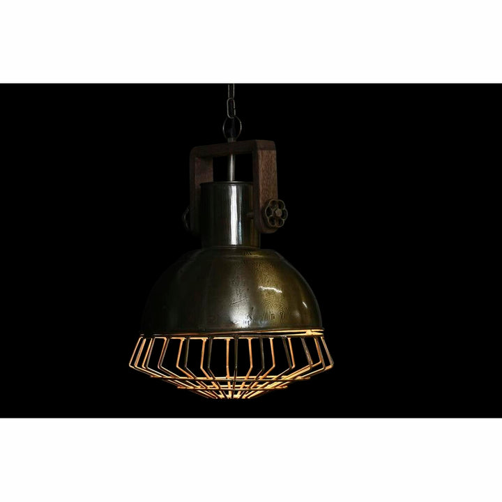 DKD Home Decor Deckenlampe mit Drahtkäfig in Silber und Braun - homely Family Shop