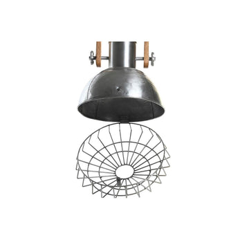 DKD Home Decor Deckenlampe mit braunem Holz und silbernem Lampenschirm - homely Family Shop