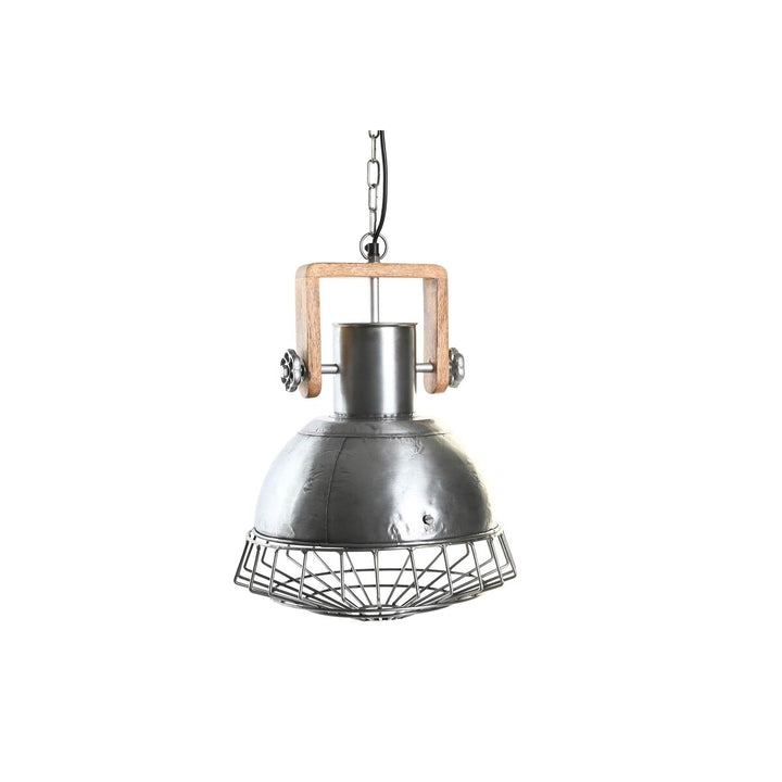 DKD Home Decor Deckenlampe, Silber und Braun mit Metallschirm - homely Family Shop