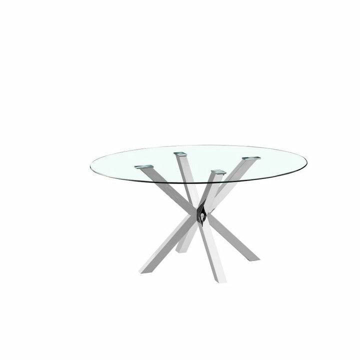 DKD Home Esstisch mit Kristallplatte und Stahlfuß - homely Family Shop