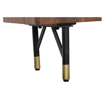 Detailaufnahme: DKD Home Decor Regal mit Mangoholz und goldenen Akzenten - homely Family Shop